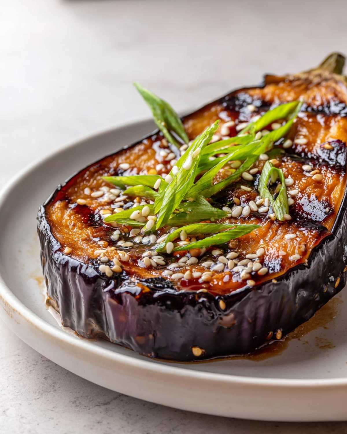 Miso Glazed Aubergine (Eggplant) - detail 2