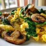 Mushroom Spinach Egg Scramble