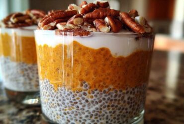 Pumpkin Chia Seed Pudding Parfaits