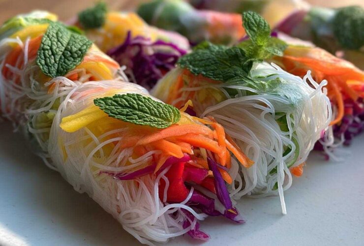 Rainbow Rice Paper Rolls