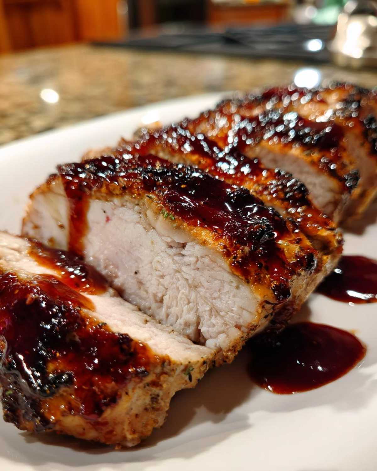 Raspberry Balsamic Glazed Pork Loin - detail 4