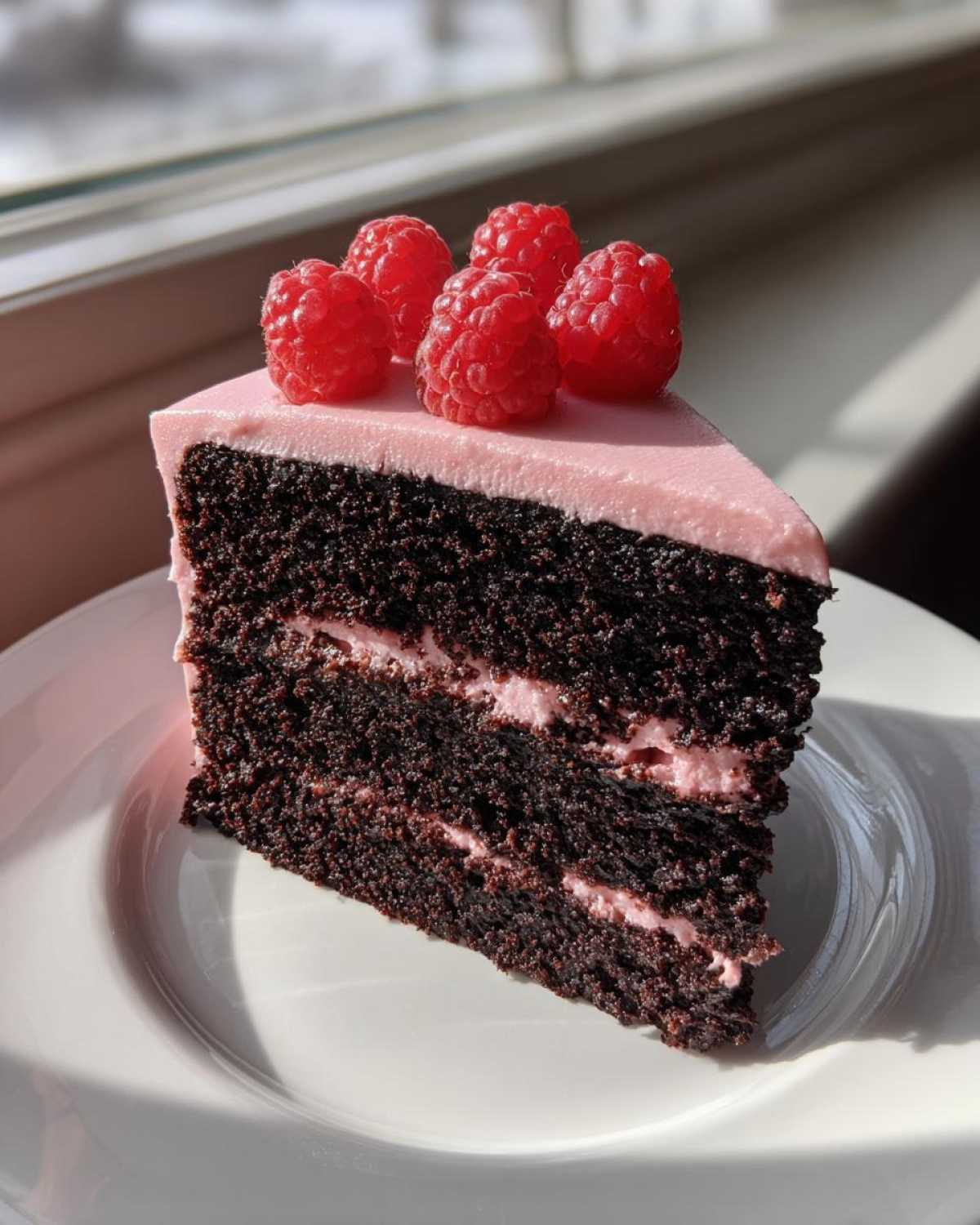 Raspberry Rose Chocolate Cake - detail 1