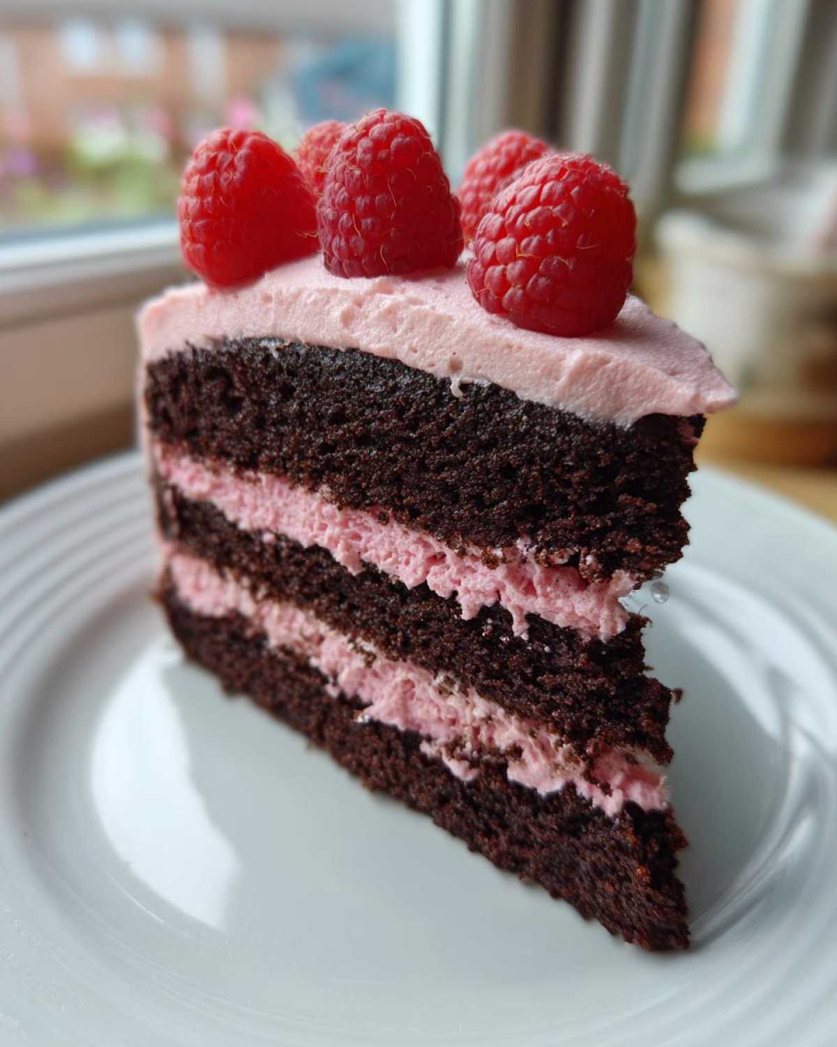 Raspberry Rose Chocolate Cake - detail 2