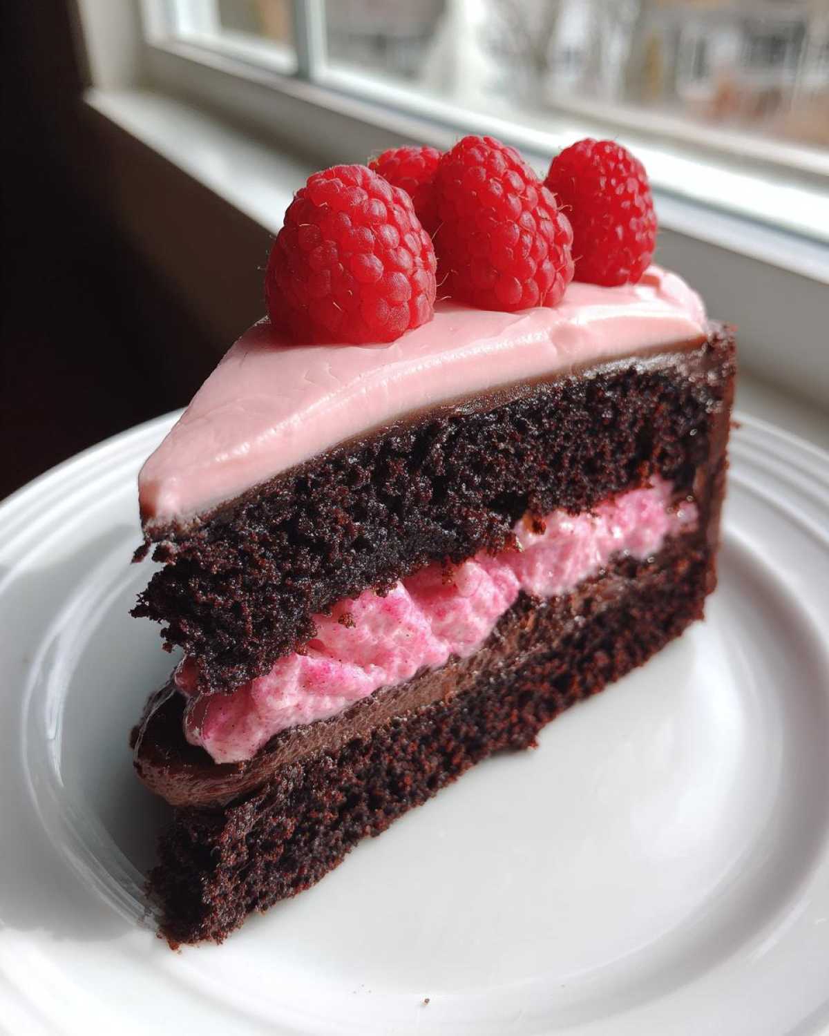 Raspberry Rose Chocolate Cake - detail 3