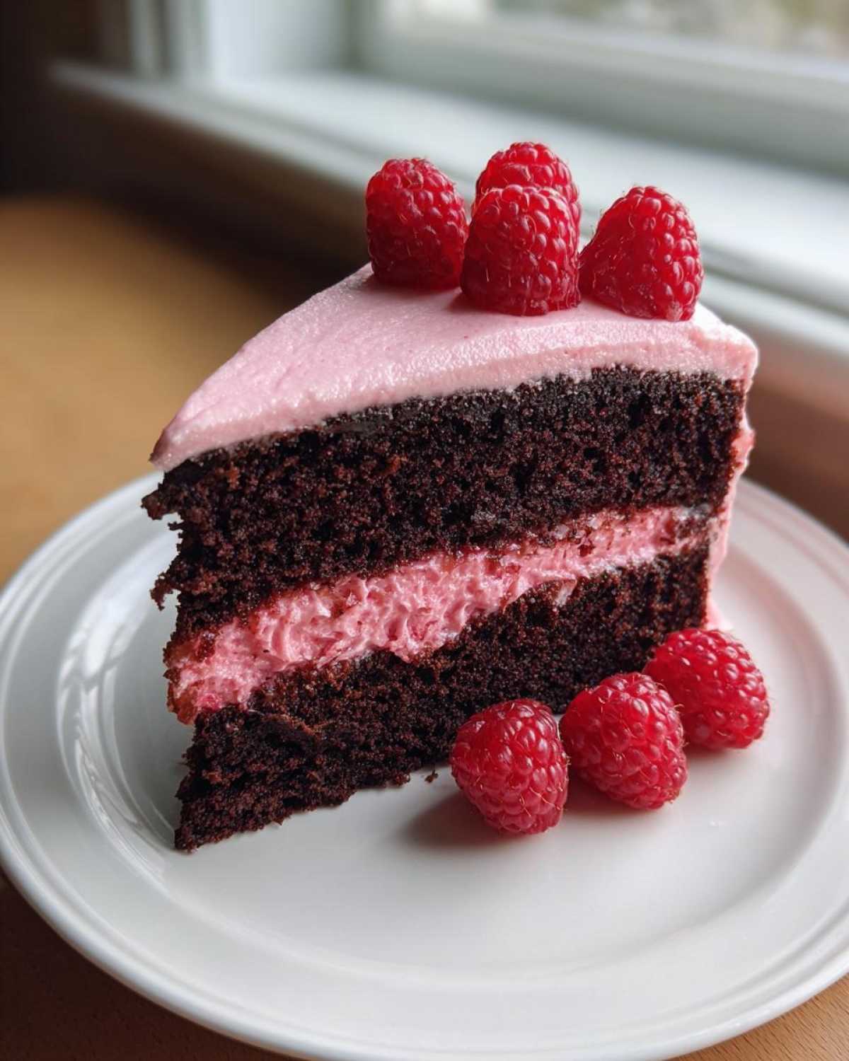 Raspberry Rose Chocolate Cake - detail 4