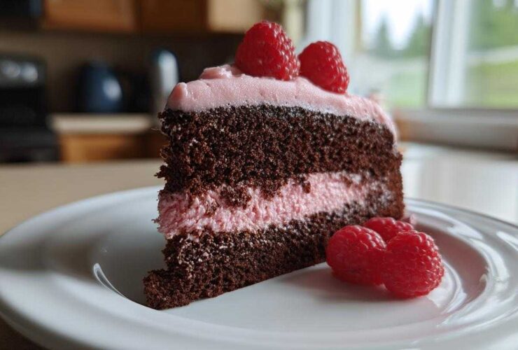 Raspberry Rose Chocolate Cake