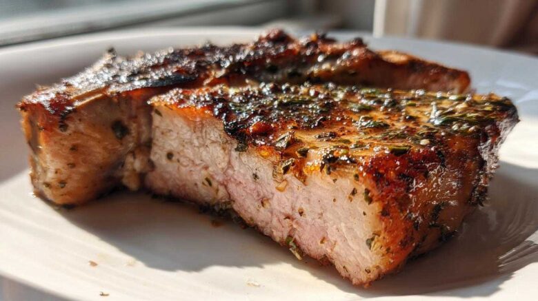 Roasted Garlic Herb Pork Chops