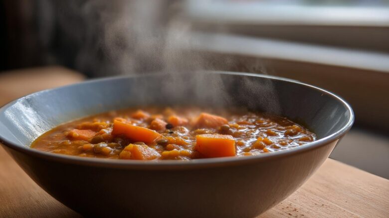 Spiced Sweet Potato Lentil Soup