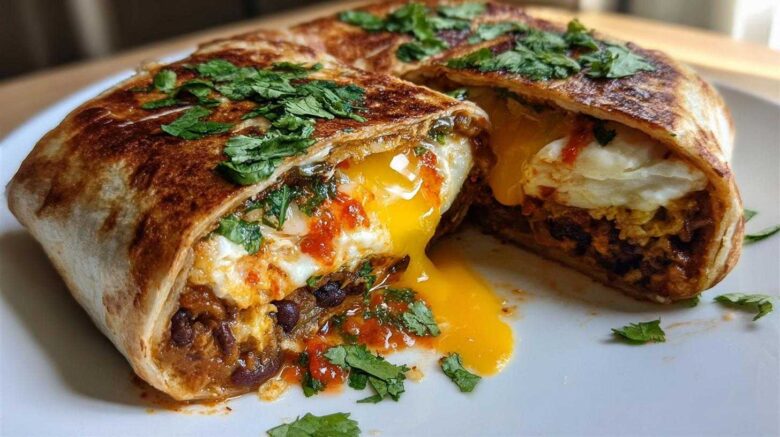 Spicy Huevos Rancheros Burrito