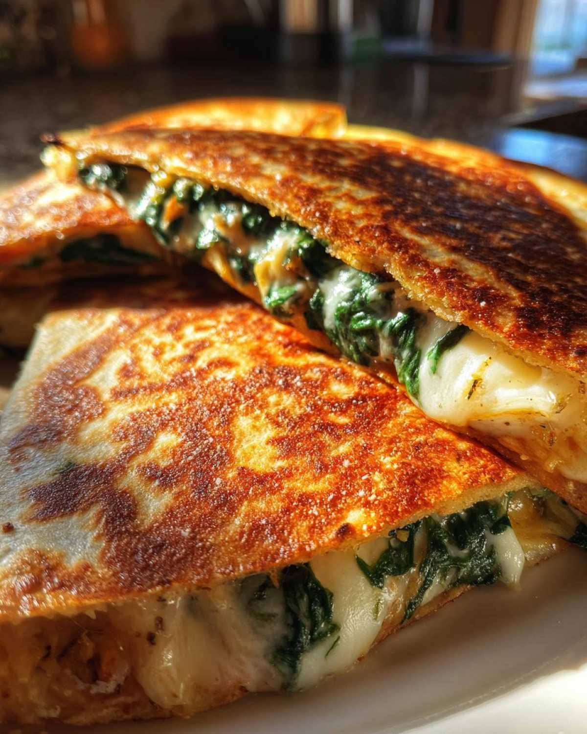 Spinach Artichoke Quesadilla - detail 2