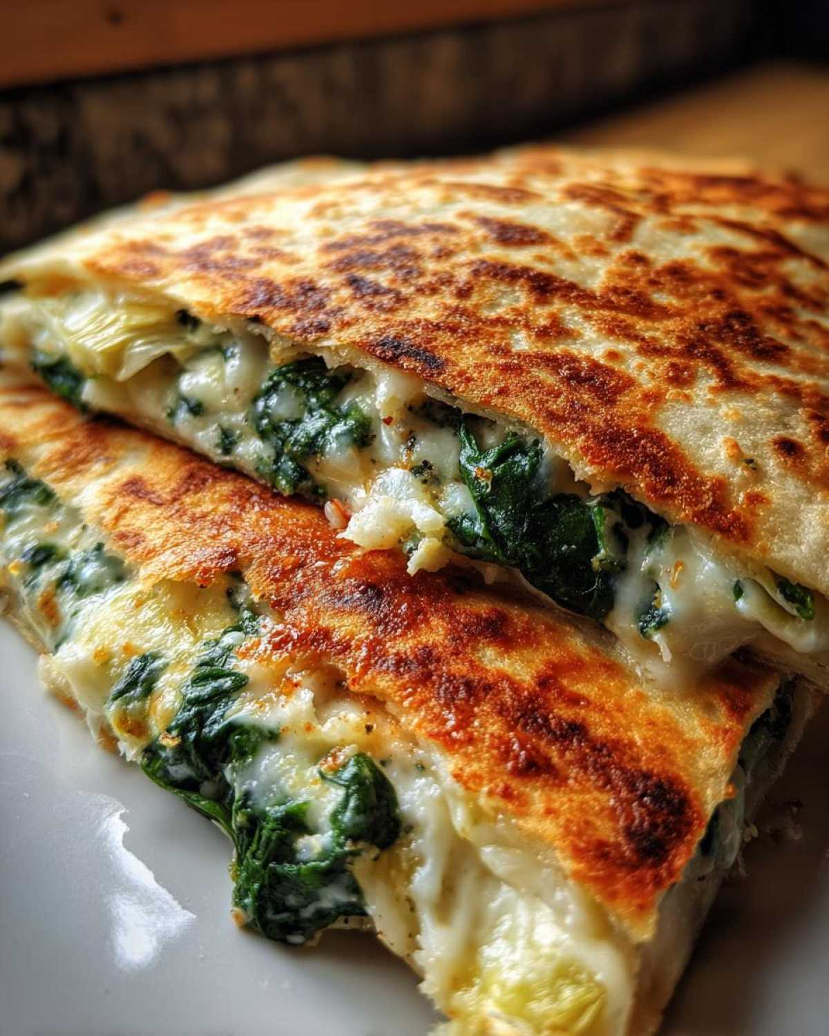 Spinach Artichoke Quesadilla - detail 3