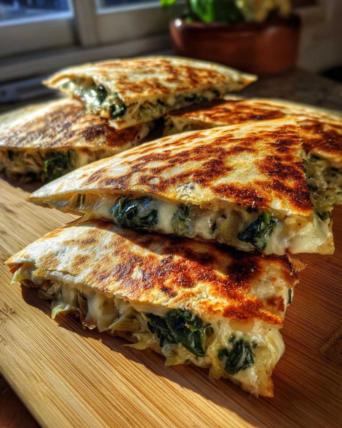 Spinach Artichoke Quesadilla - detail 4