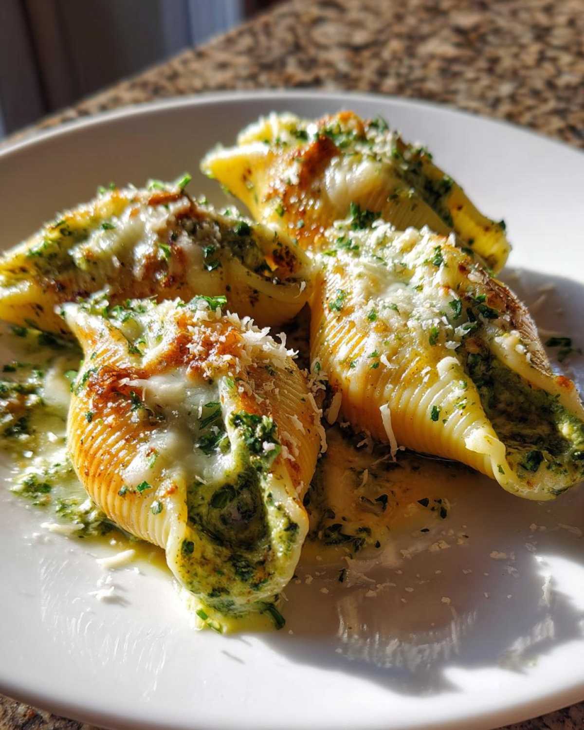 Spinach Pesto Stuffed Shells - detail 1