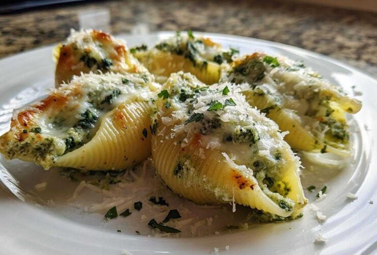 Spinach Pesto Stuffed Shells