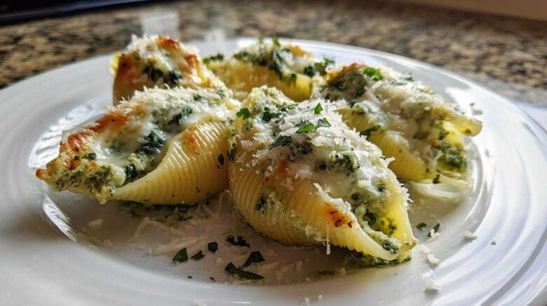 Spinach Pesto Stuffed Shells