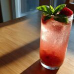 Strawberry Basil Gin Fizz