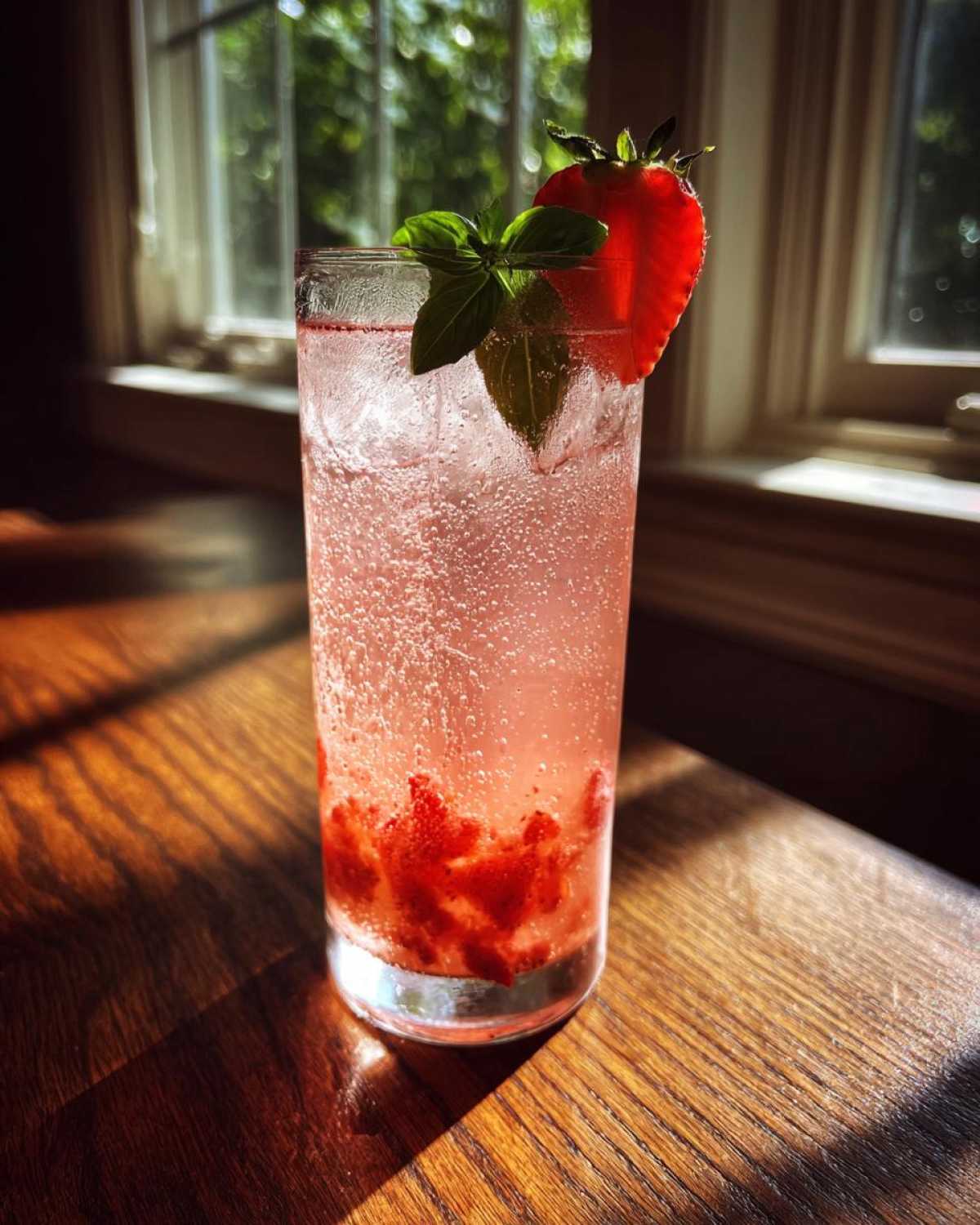 Strawberry Basil Gin Fizz - detail 3