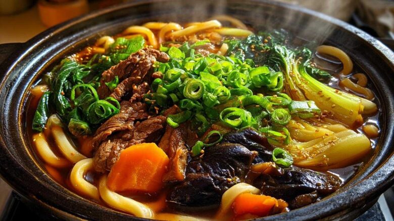 Udon Noodle & Beef Hot Pot