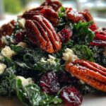 Warm Winter Kale Salad with Candied Pecans