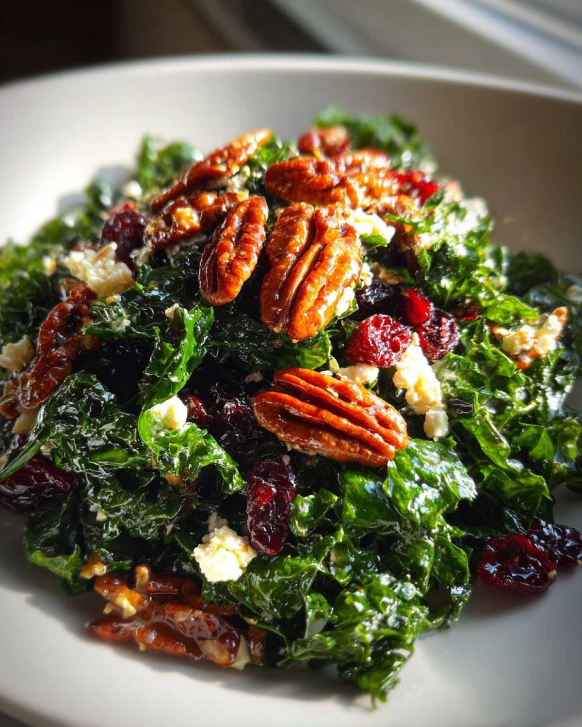 Warm Winter Kale Salad with Candied Pecans - detail 4