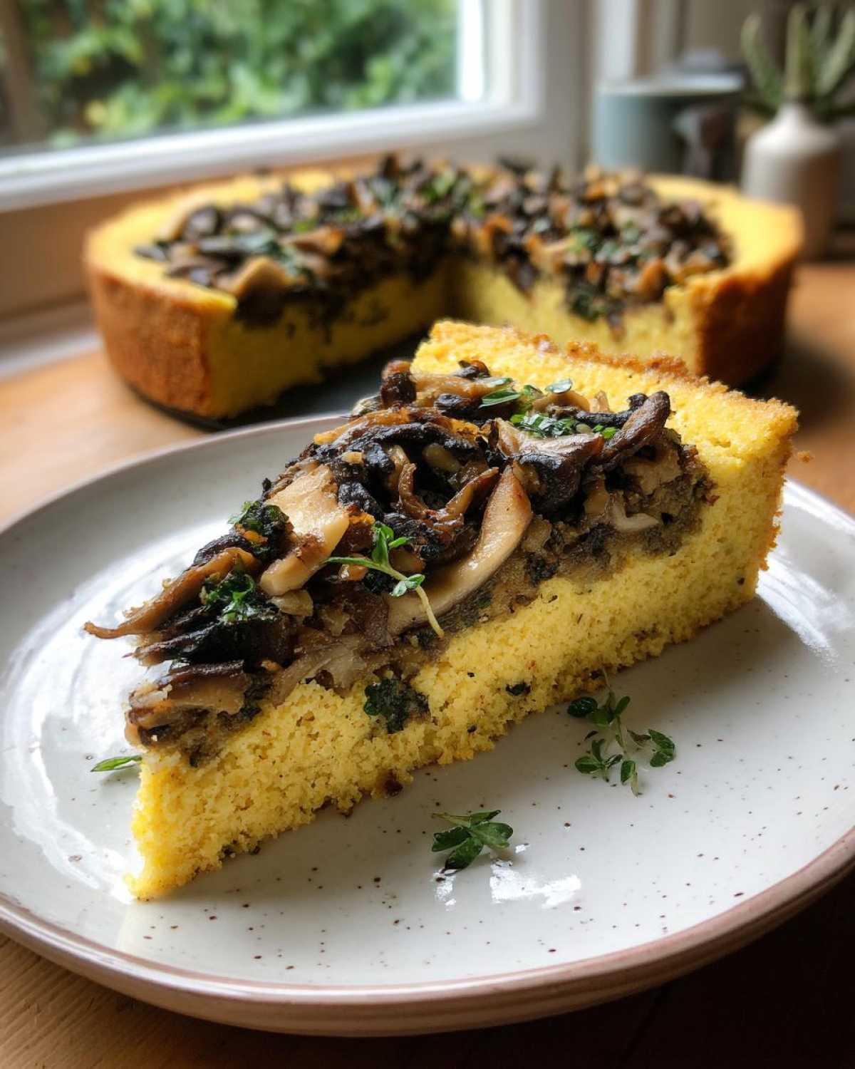 Wild Mushroom Polenta Pie - detail 2