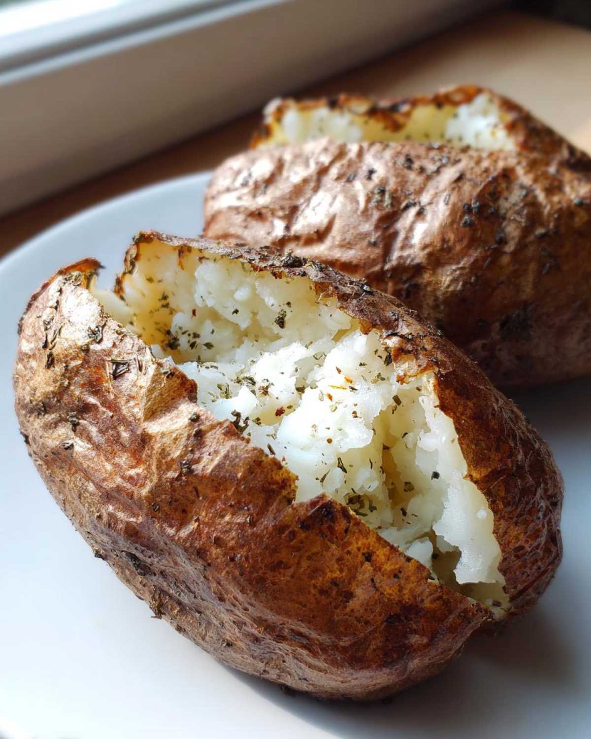 air fryer baked potato - detail 2