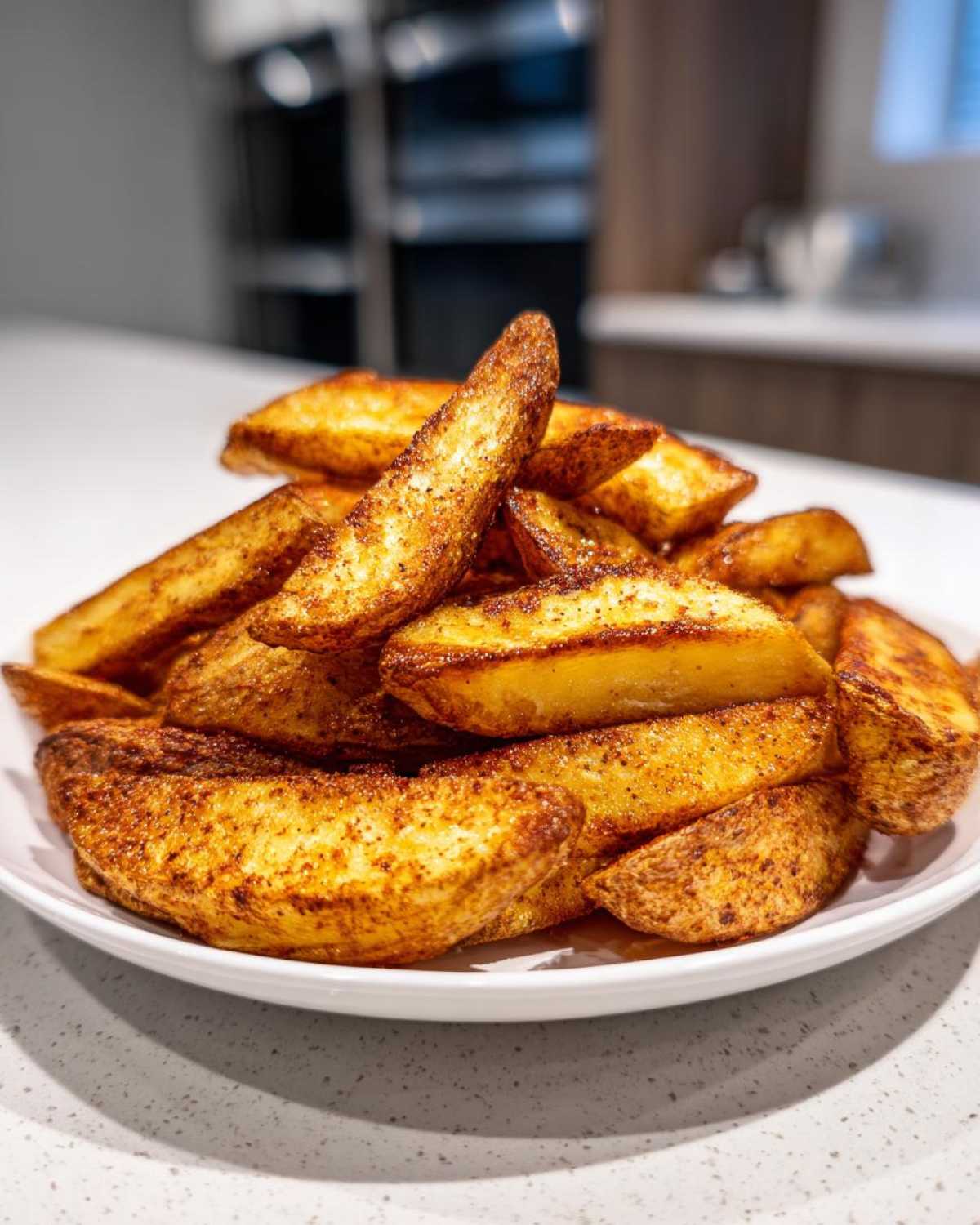 air fryer potato wedges - detail 3