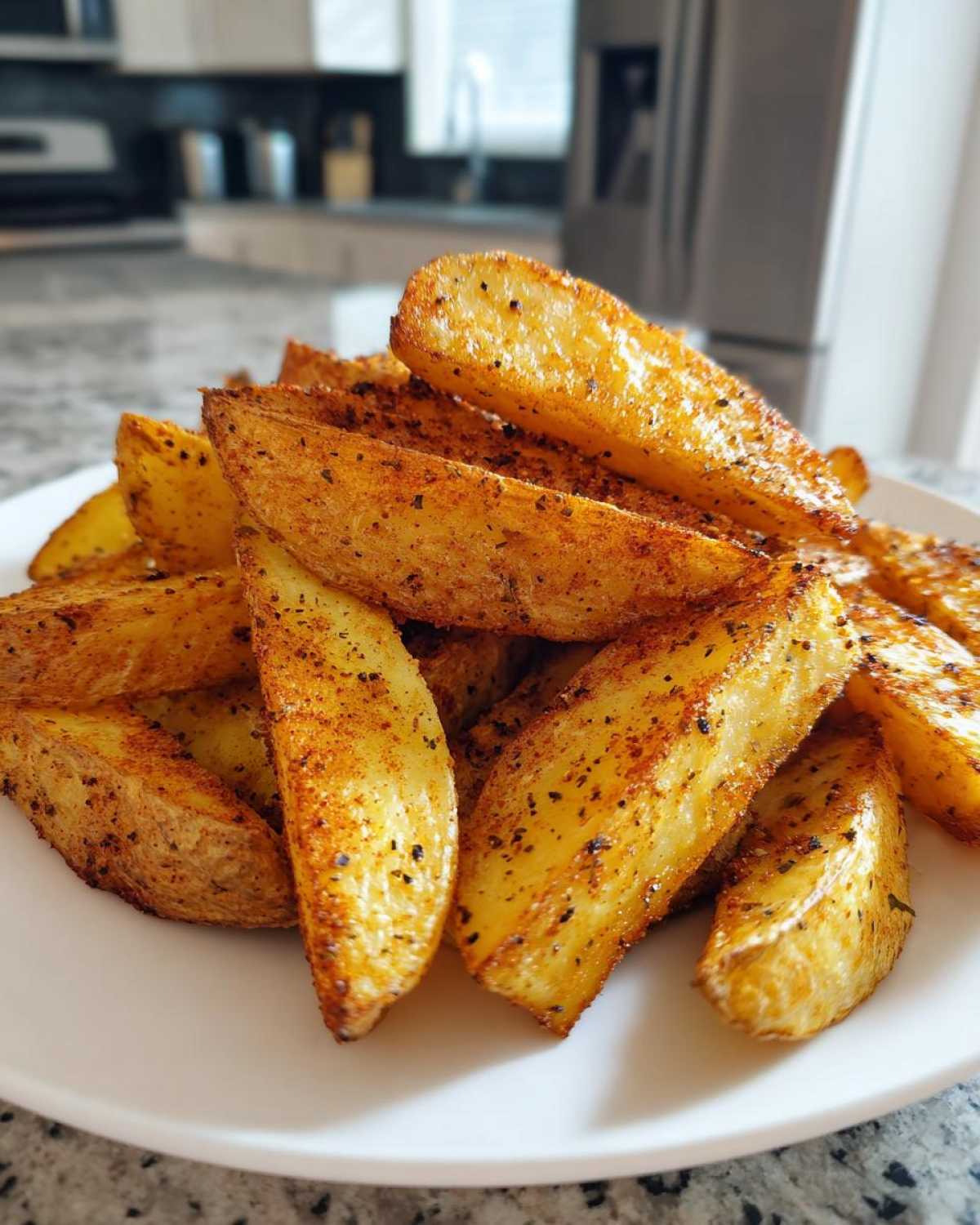 air fryer potato wedges - detail 4