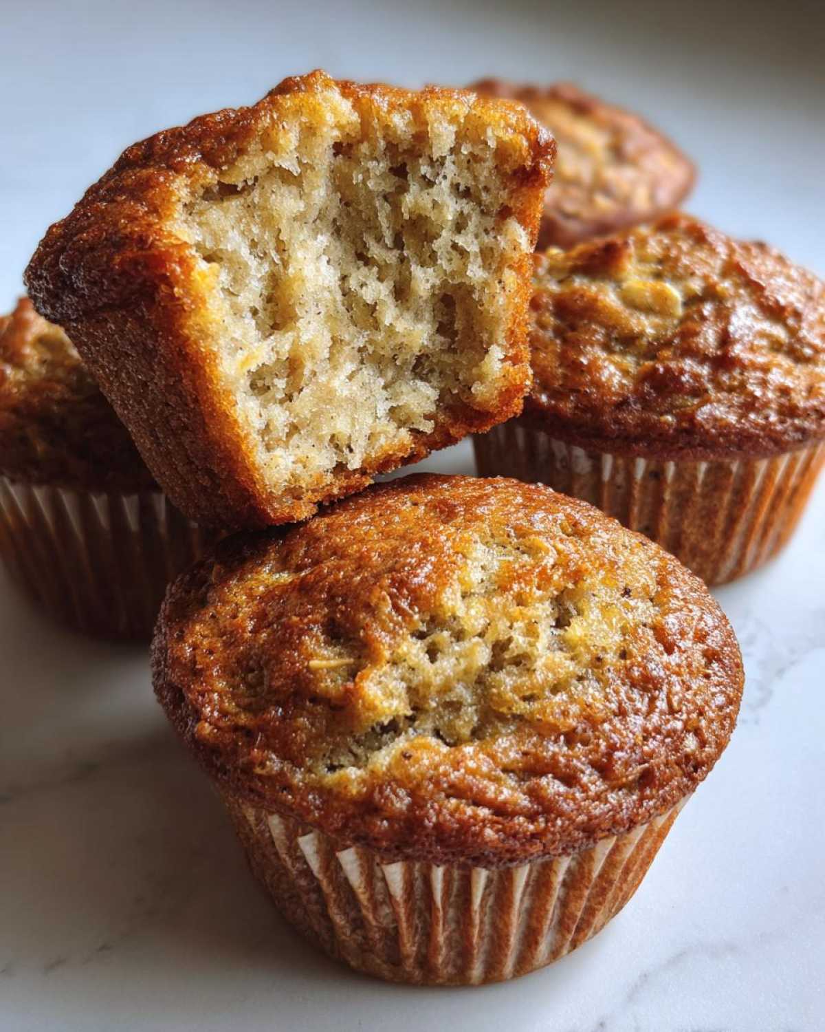 banana oatmeal muffins - detail 4