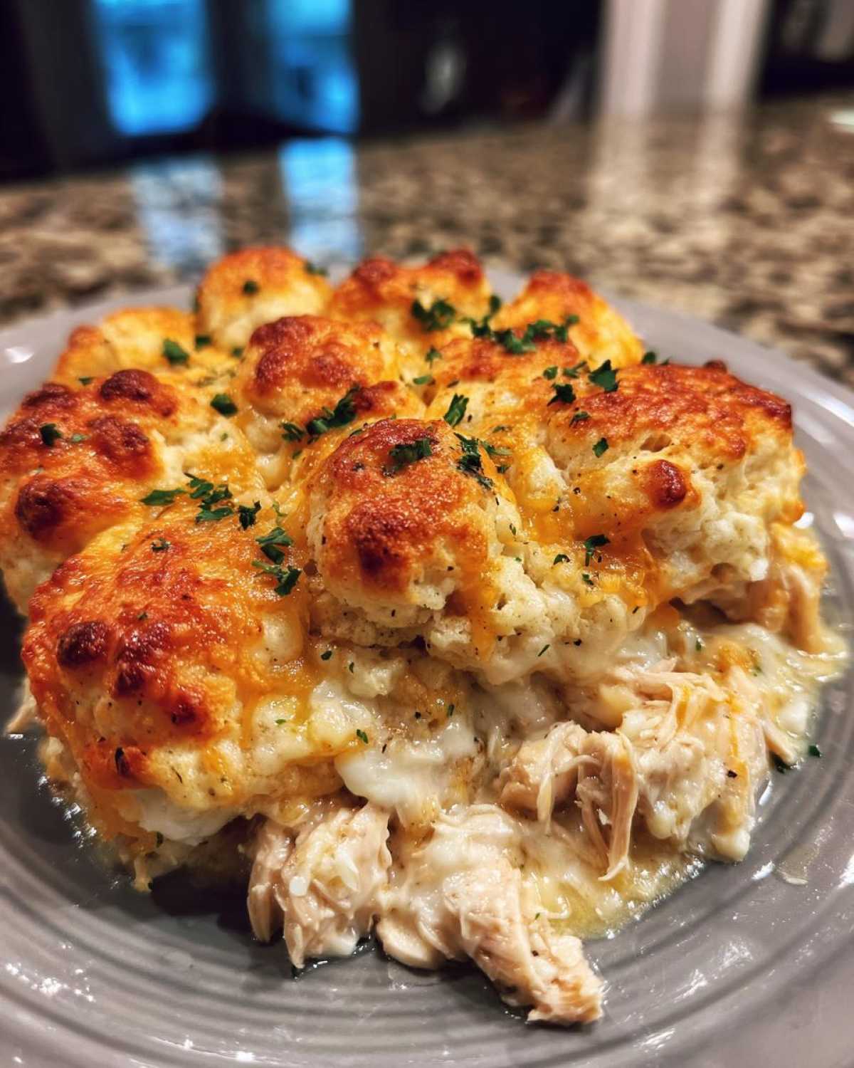 chicken bubble biscuit bake casserole - detail 1