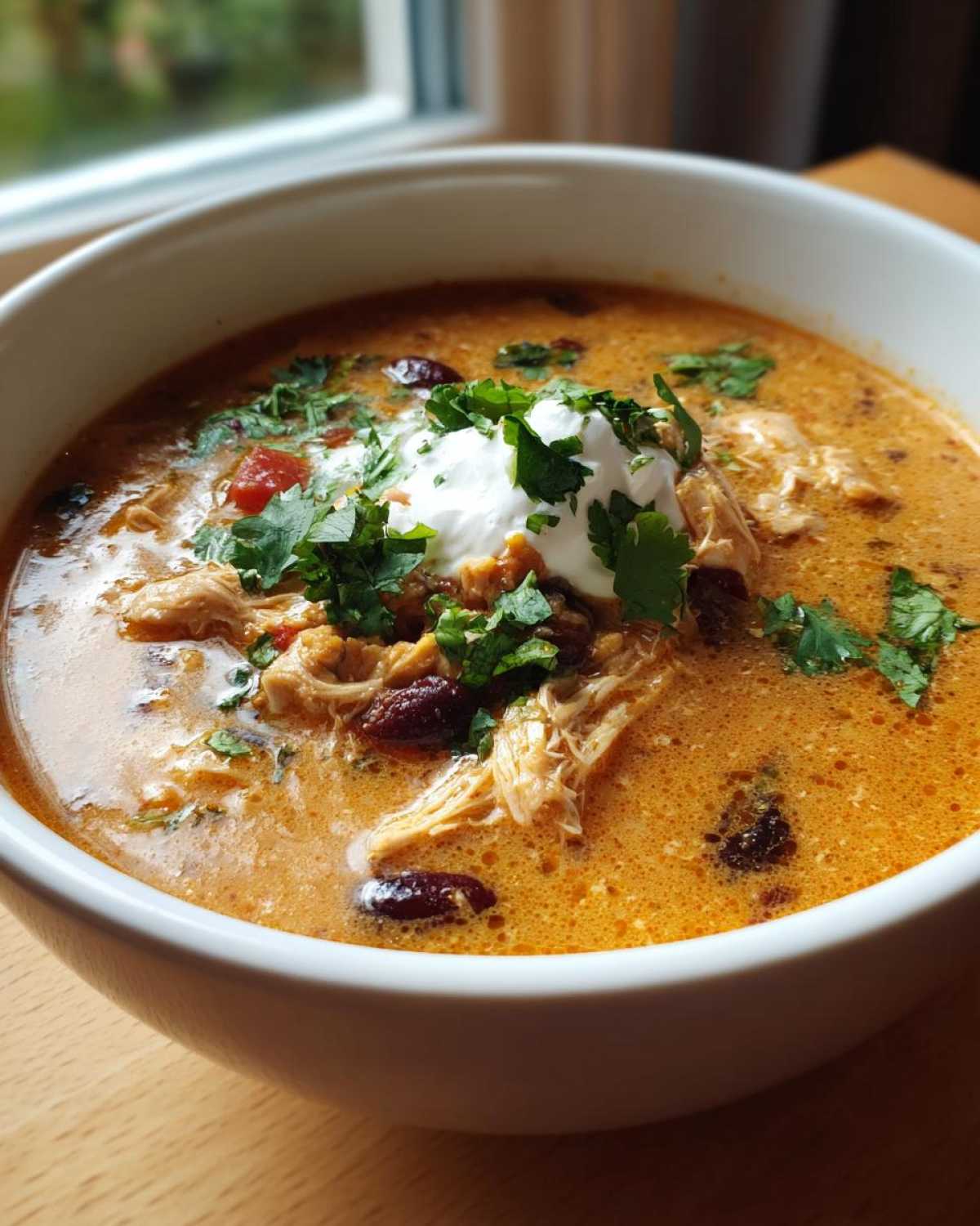 chicken taco soup - detail 1
