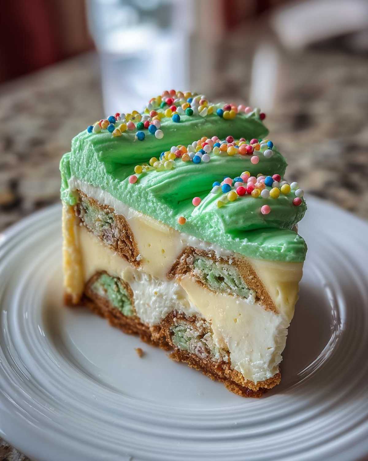 christmas tree cheesecake - detail 1