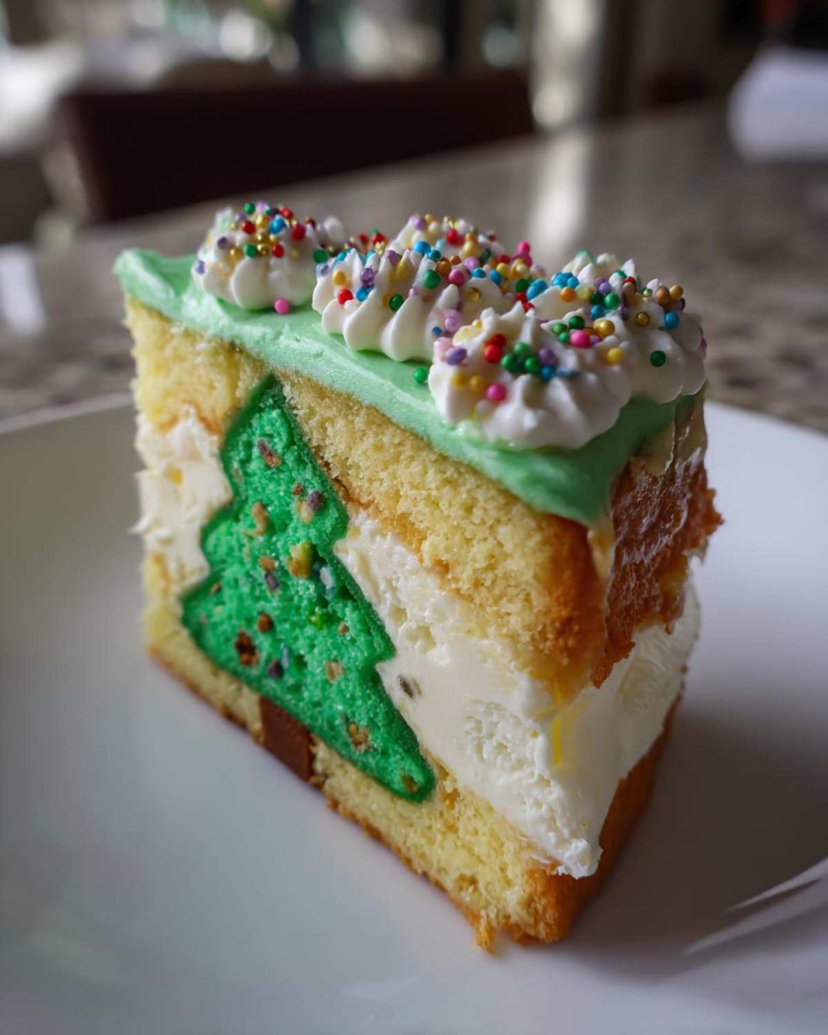 christmas tree cheesecake - detail 2