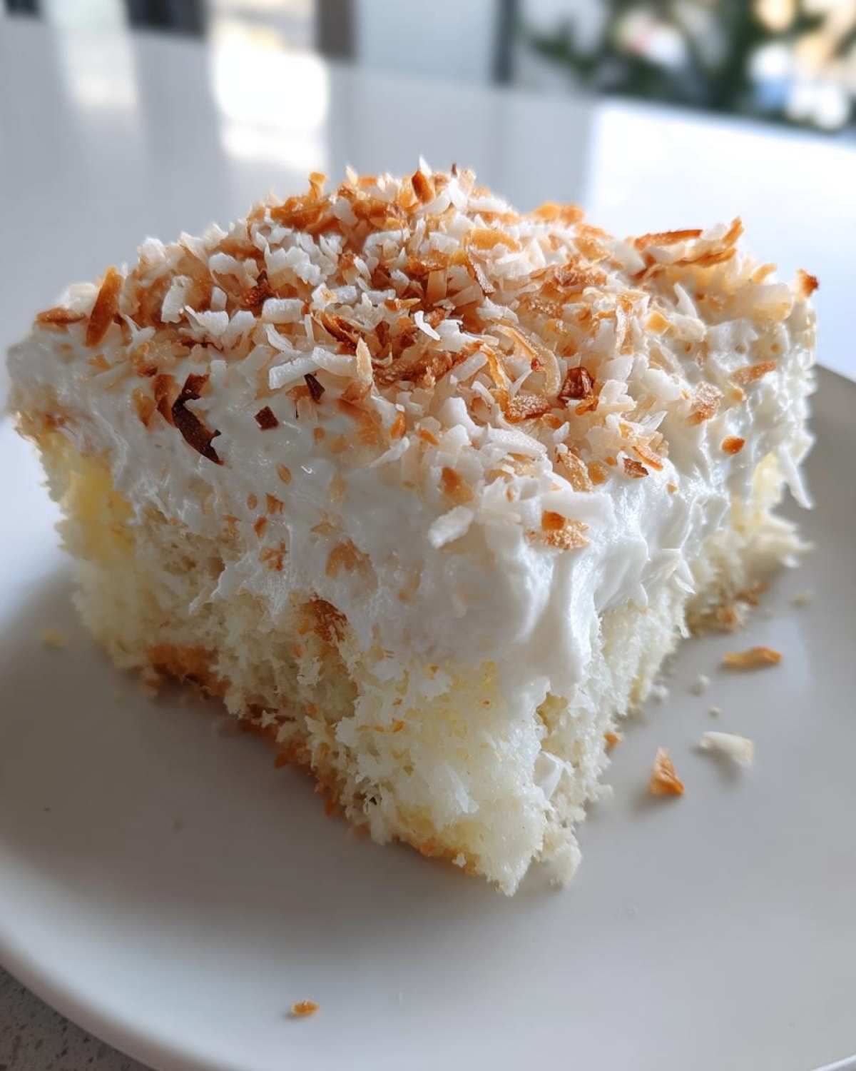 coconut poke cake - detail 4