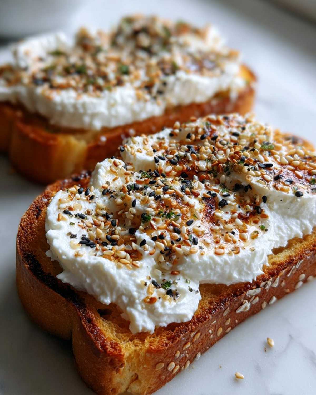 cottage cheese toast - detail 1
