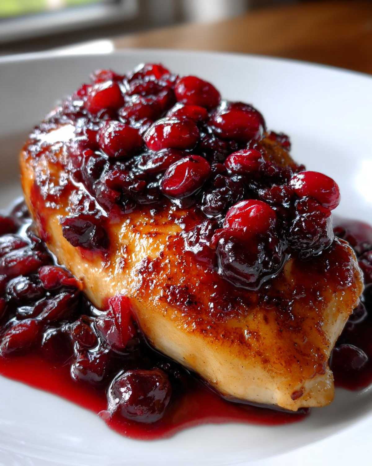 cranberry chicken - detail 1