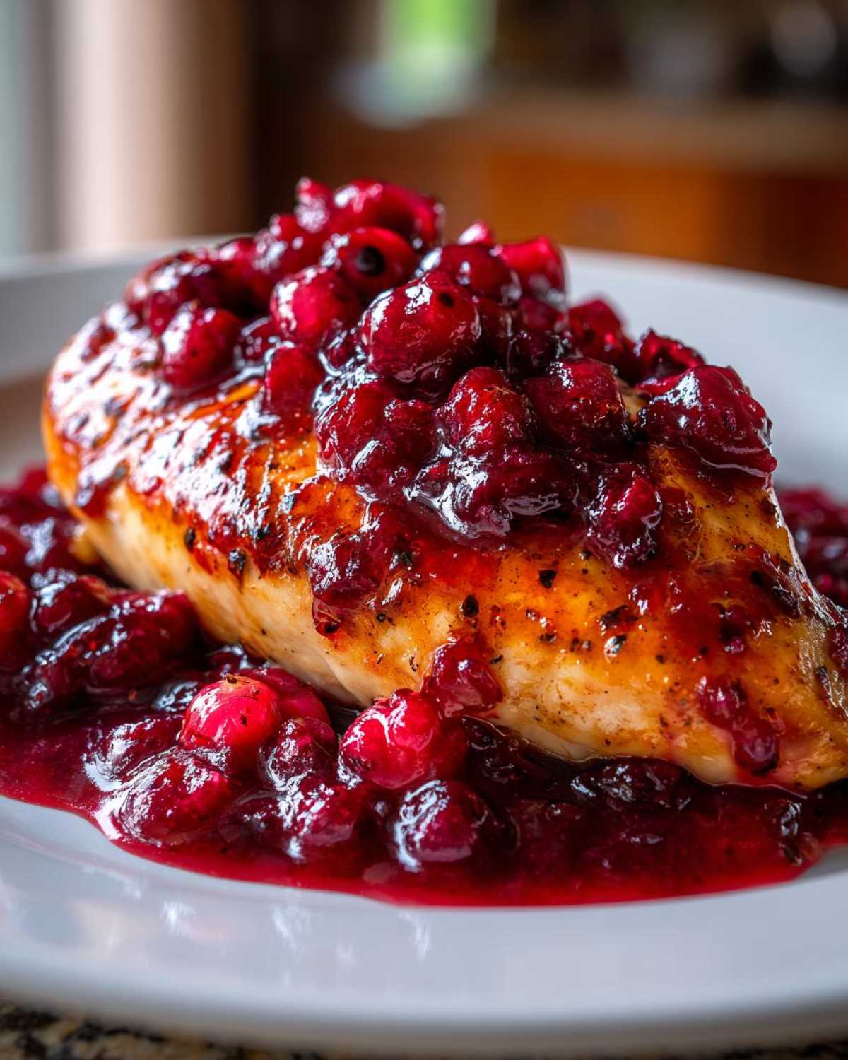 cranberry chicken - detail 2