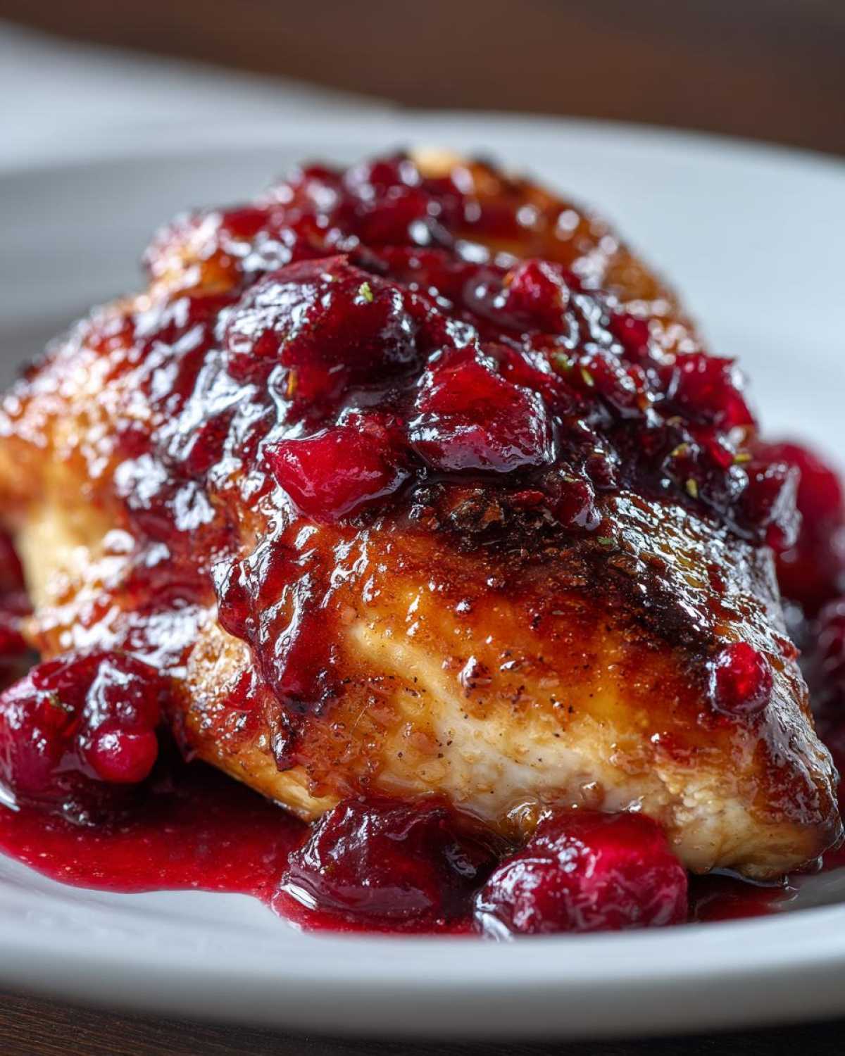 cranberry chicken - detail 4
