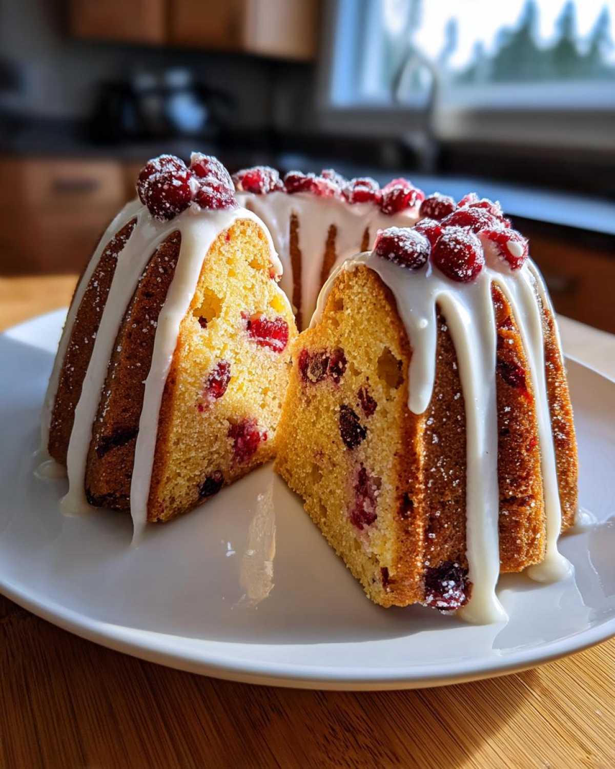 cranberry orange cake - detail 2