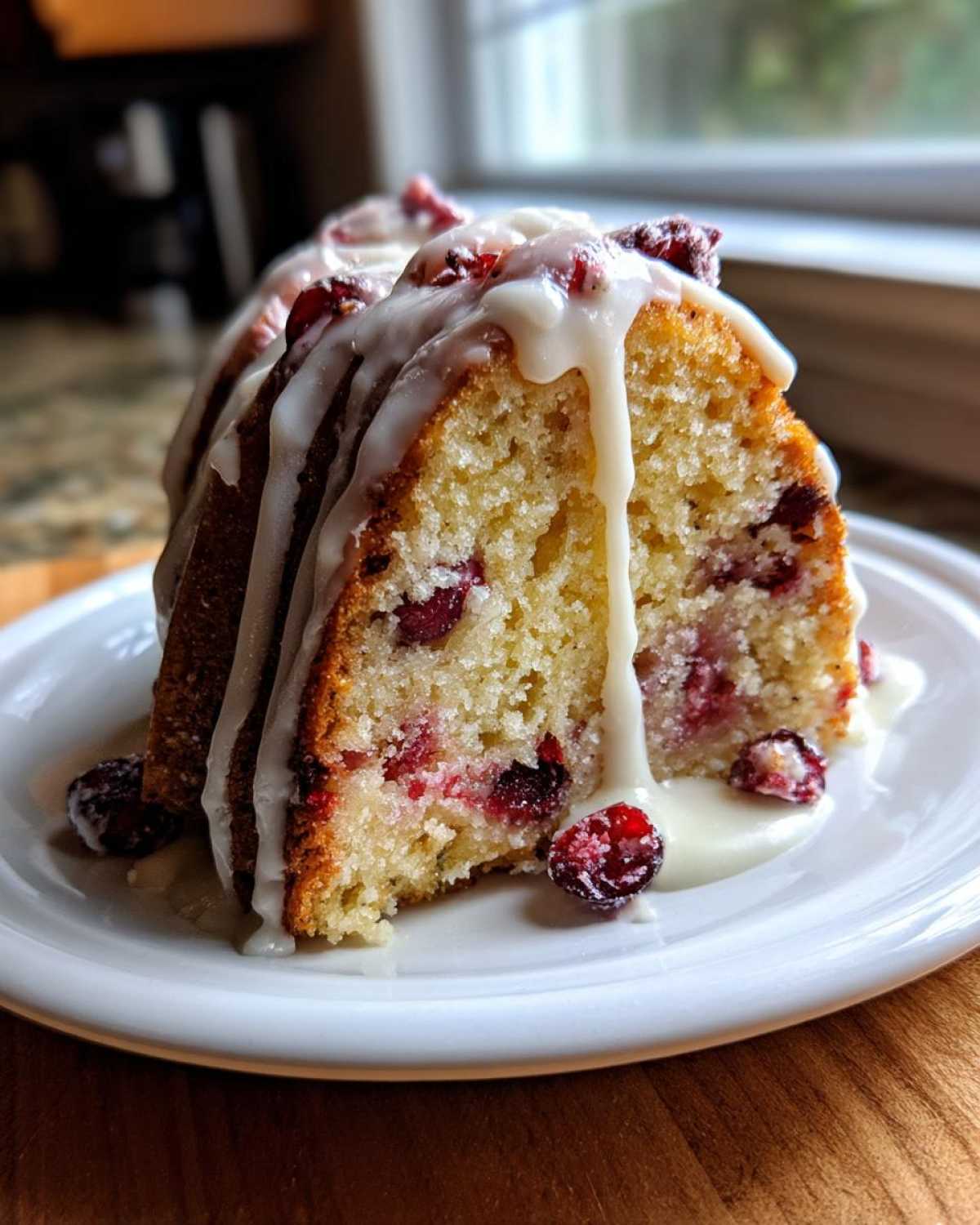 cranberry orange cake - detail 3