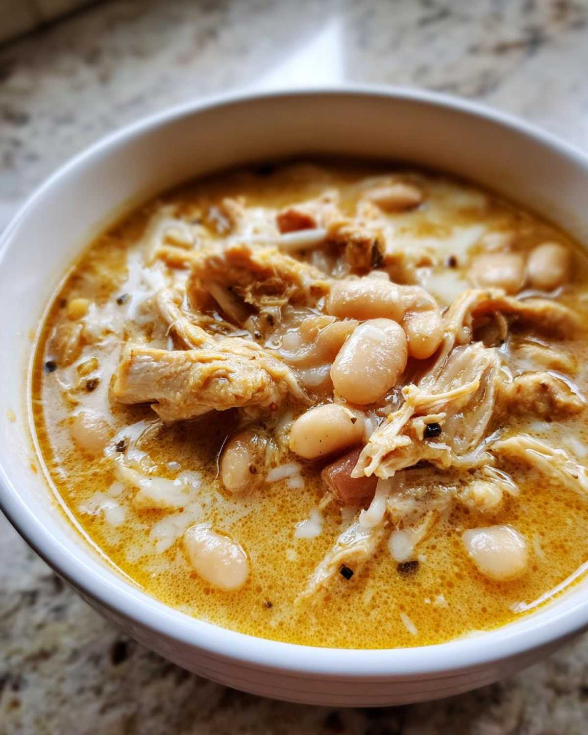 creamy white chicken chili - detail 4
