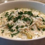 creamy white chicken lasagna soup