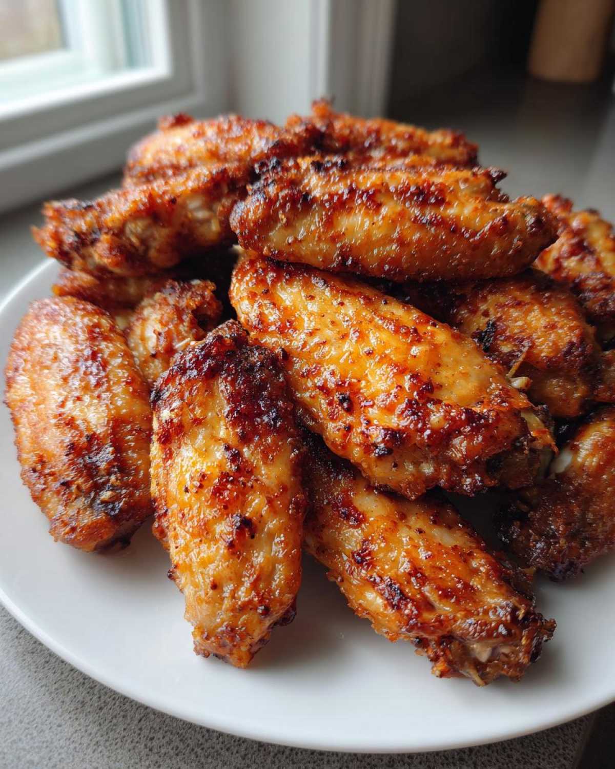 crispy air fryer chicken wings - detail 2