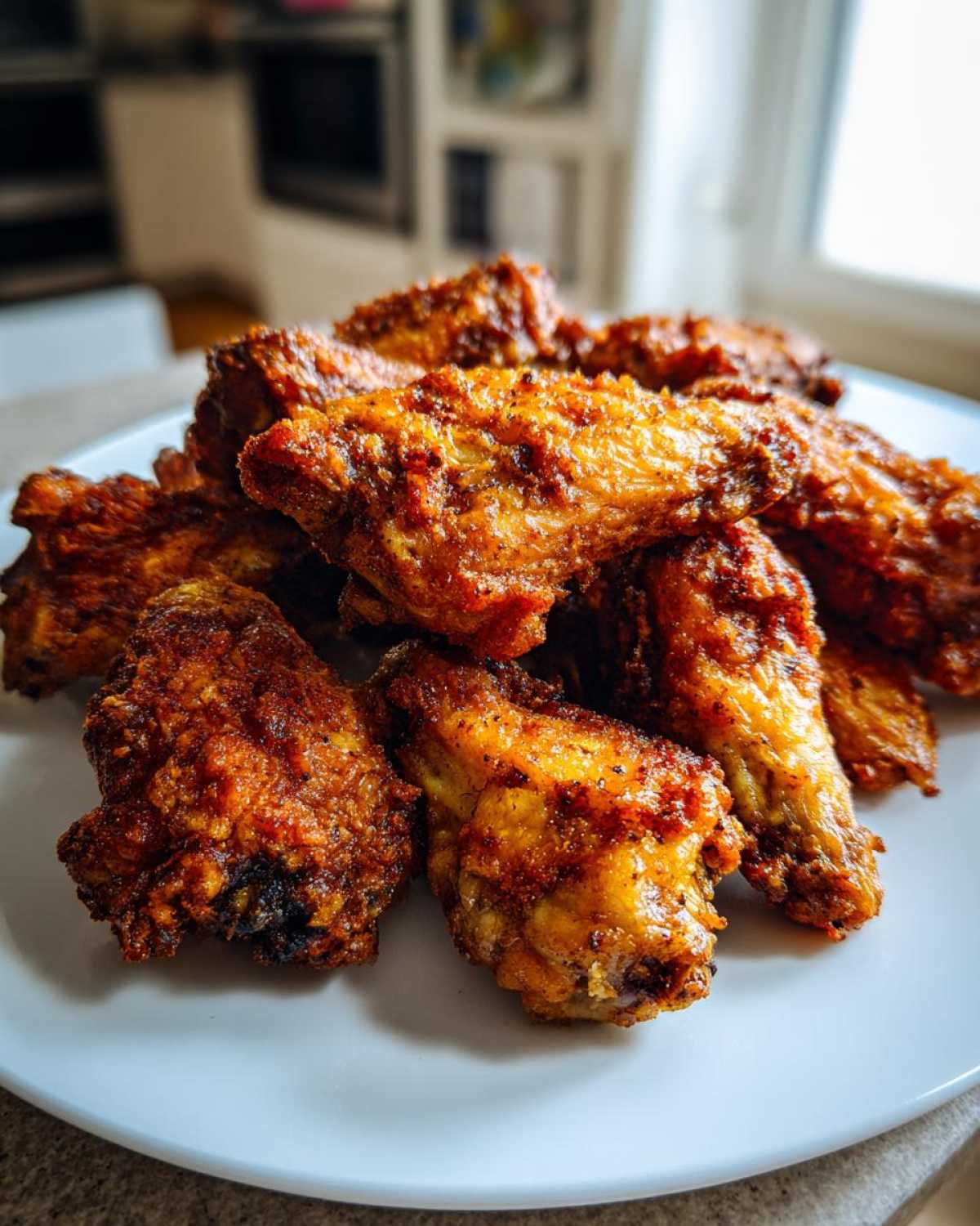 crispy air fryer chicken wings - detail 4
