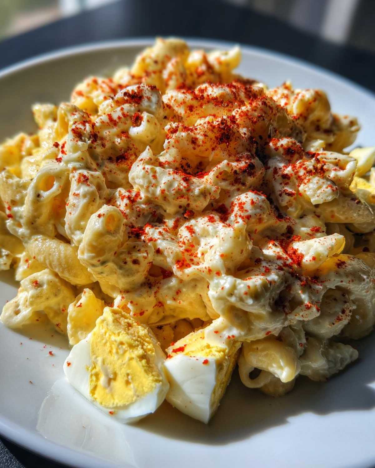 deviled egg pasta salad - detail 2