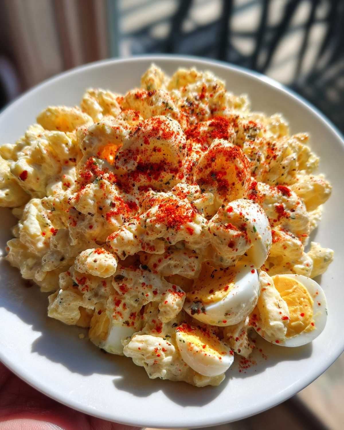 deviled egg pasta salad - detail 3