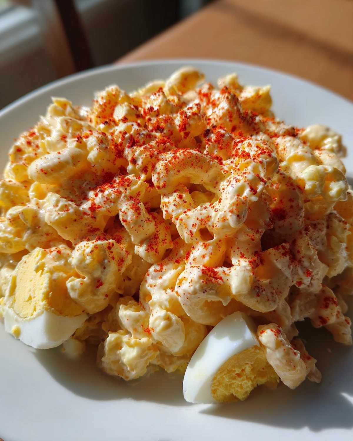 deviled egg pasta salad - detail 4