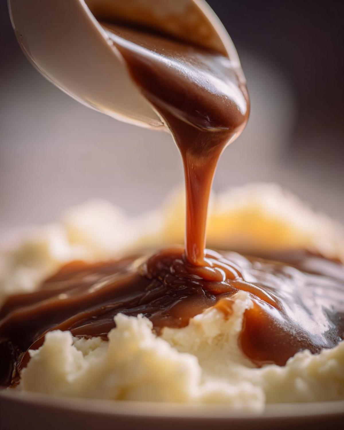 homemade brown gravy - detail 2