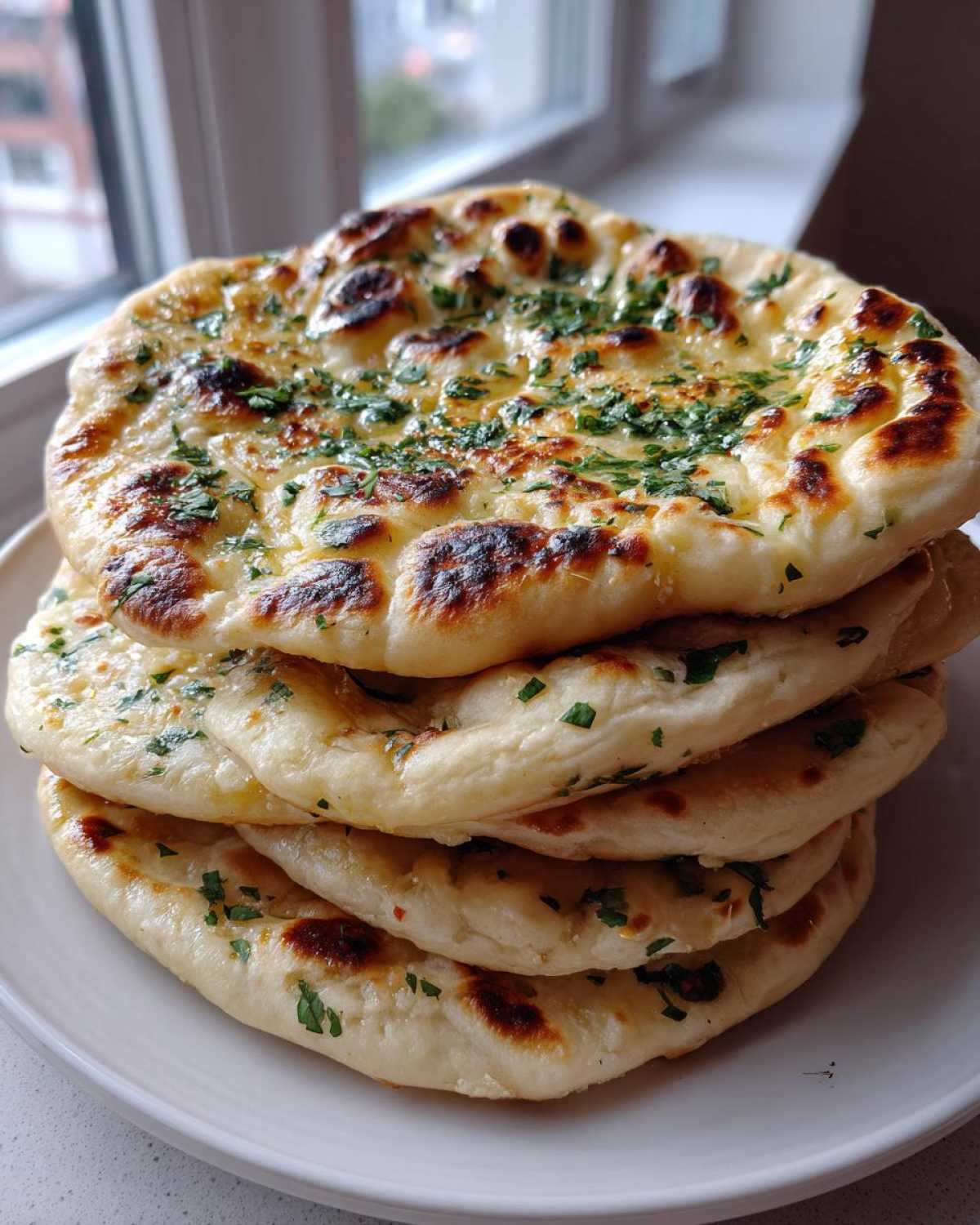homemade naan bread - detail 1