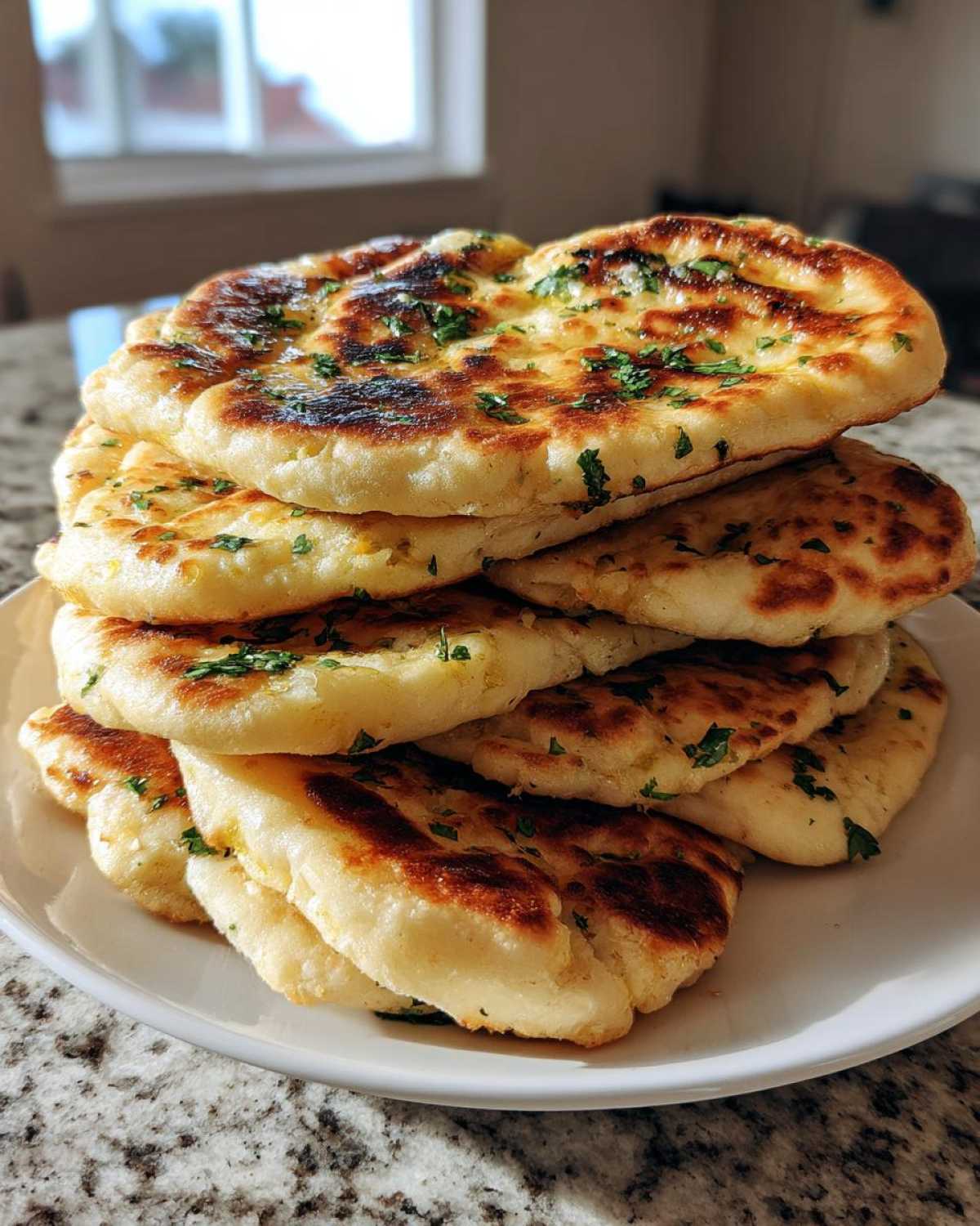 homemade naan bread - detail 2
